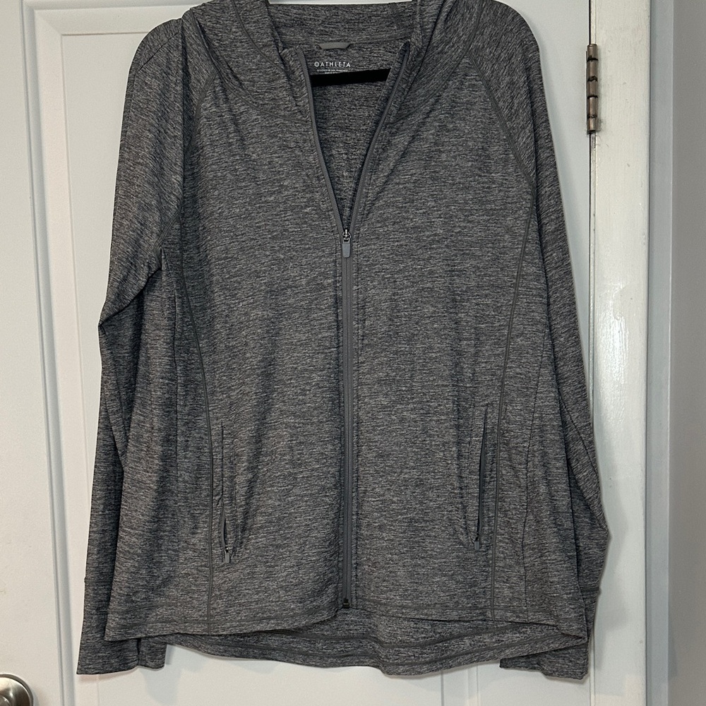 Athleta Gray Zip-Up Hoodie